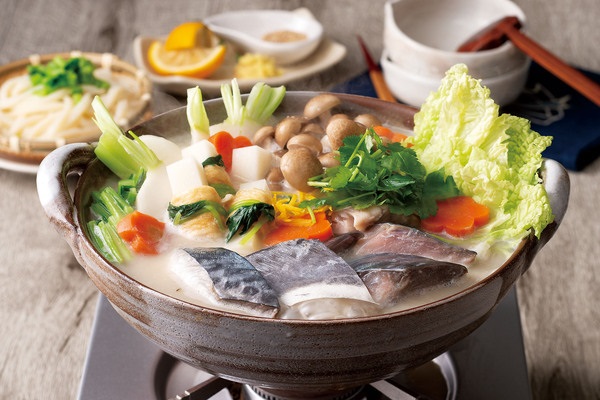 さわらのまろやかごま豆乳甘酒鍋