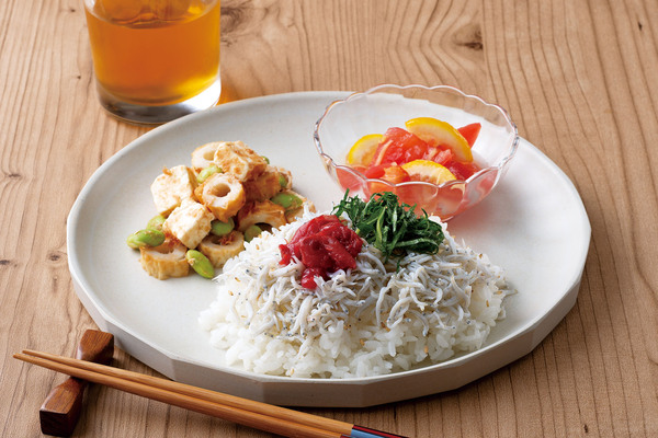 釜揚げしらすごはんのワンプレート