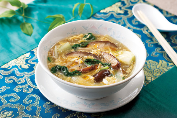 卵ときのこの中華スープ