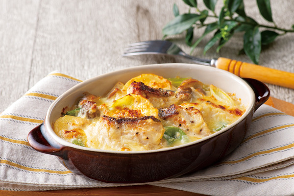 たらとじゃがいもの酒かすグラタン