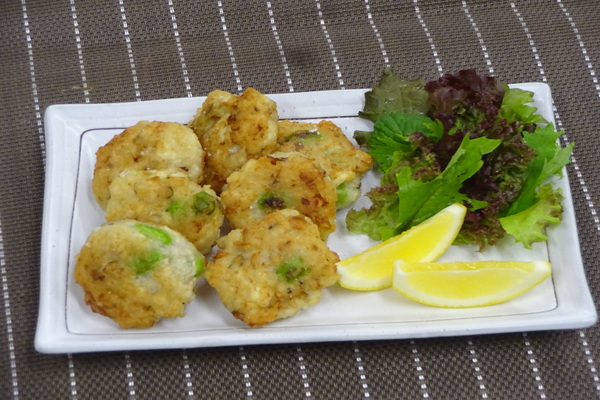 鶏と豆腐のひとくち揚げ焼き