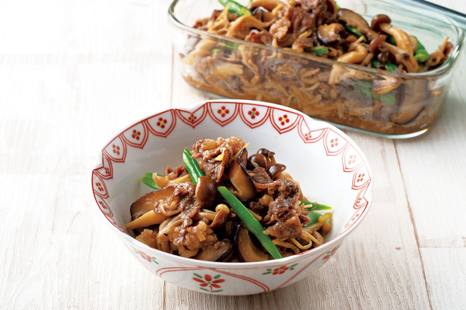 きのこたっぷり！牛肉のしぐれ煮