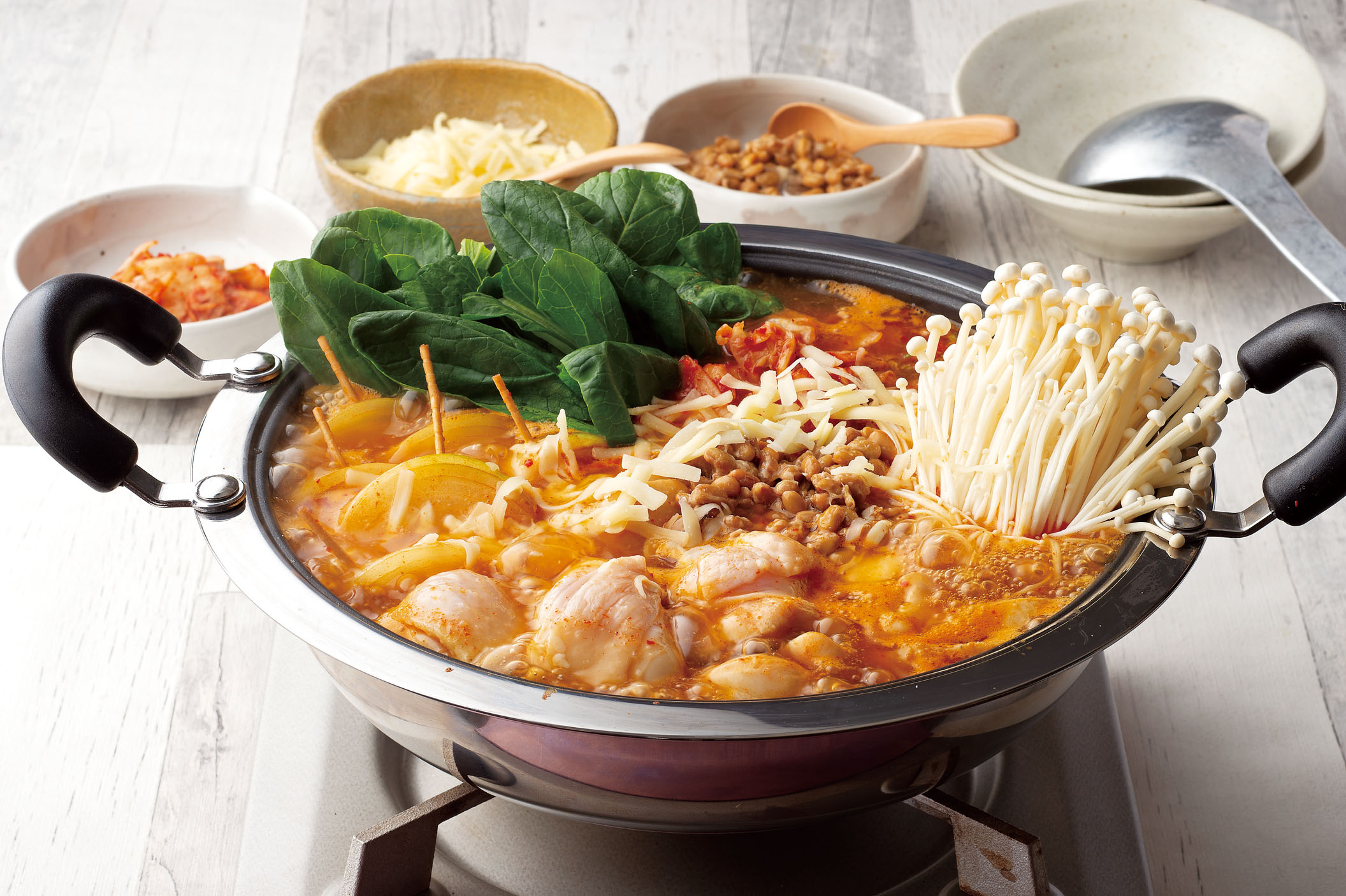 鶏肉の納豆キムチ鍋