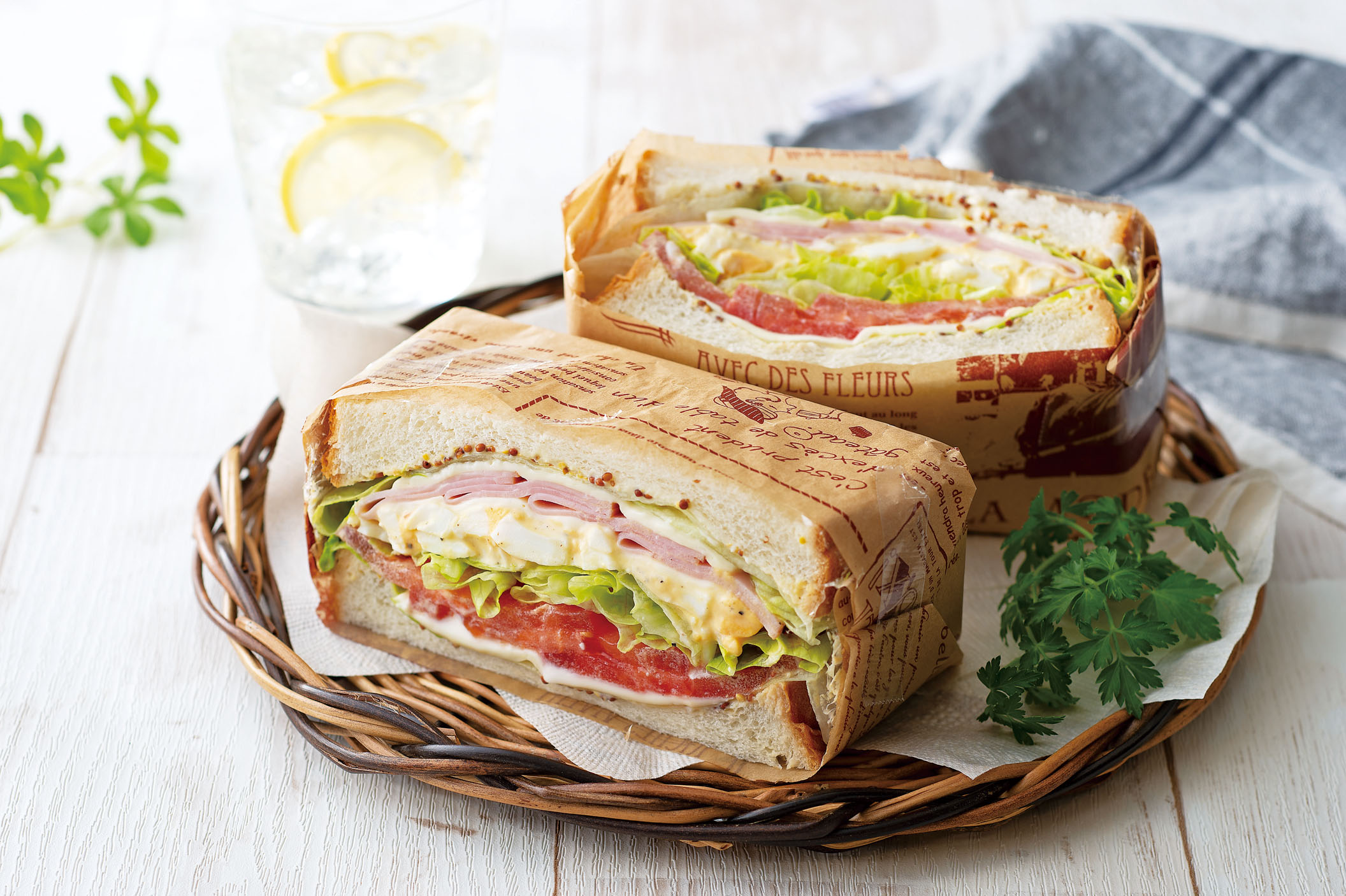 ハムレタスサンド