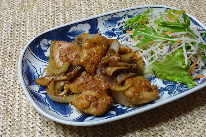 鶏肉のみそ生姜焼き