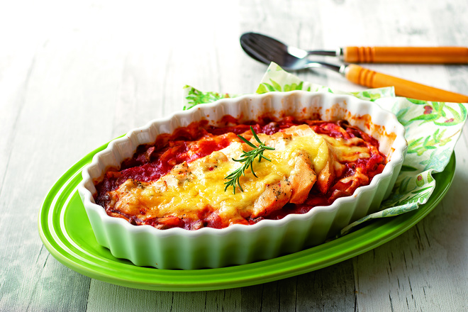 サラダチキンのチーズ焼き