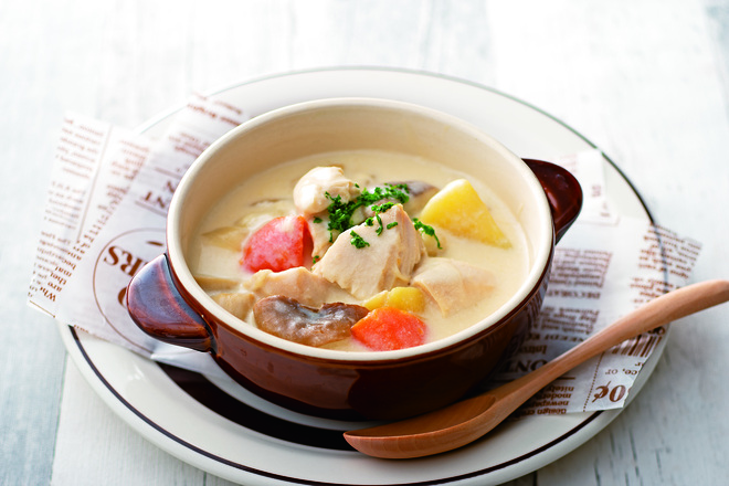 サラダチキンのホワイトシチュー