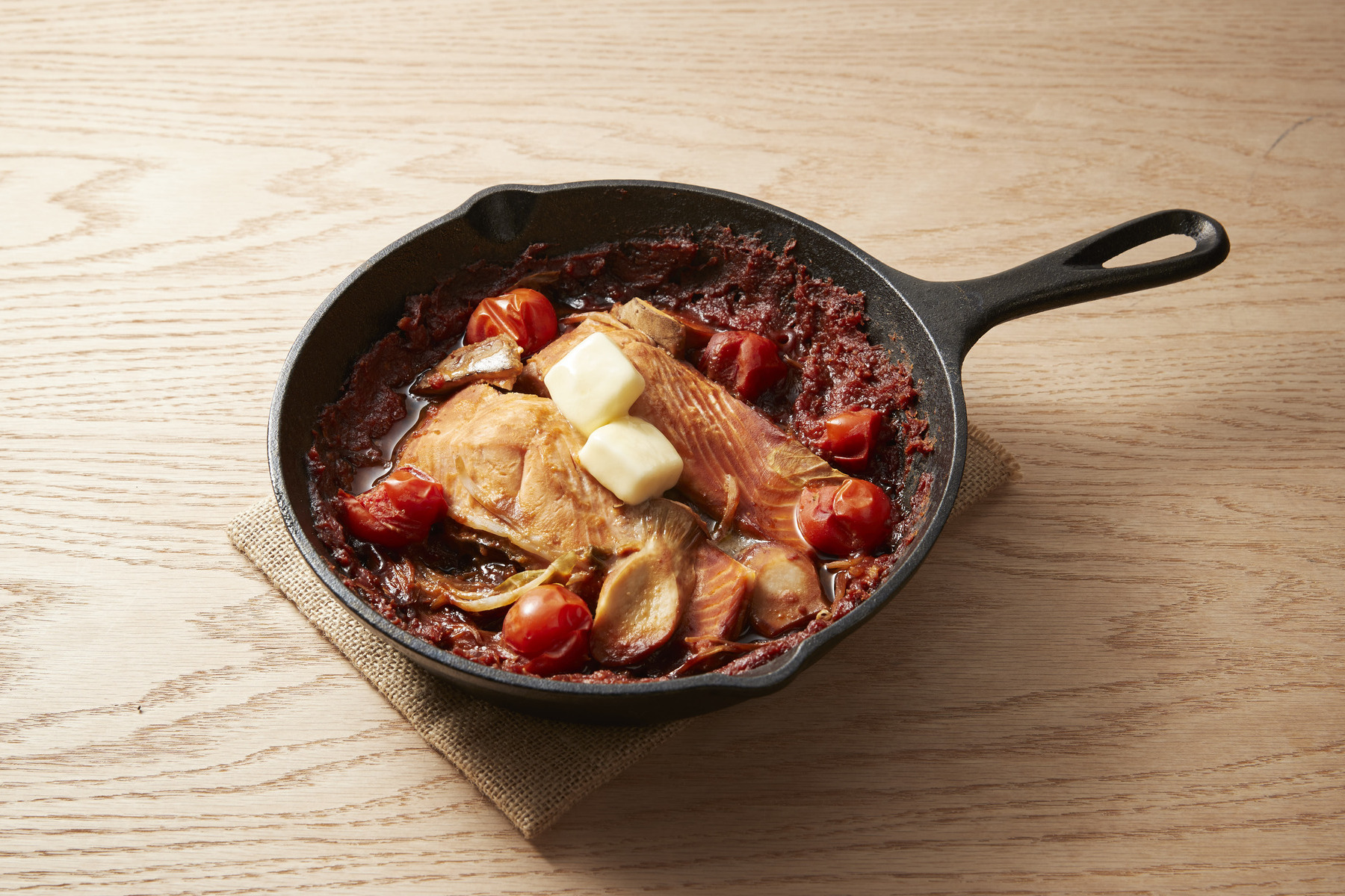 鮭のみそとまチャンチャン焼