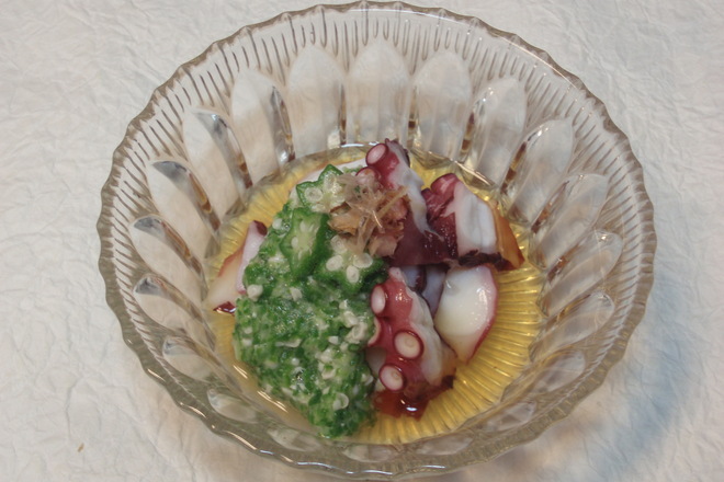 たこのオクラとろろ