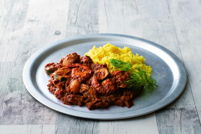 シーフードのスパイスカレー