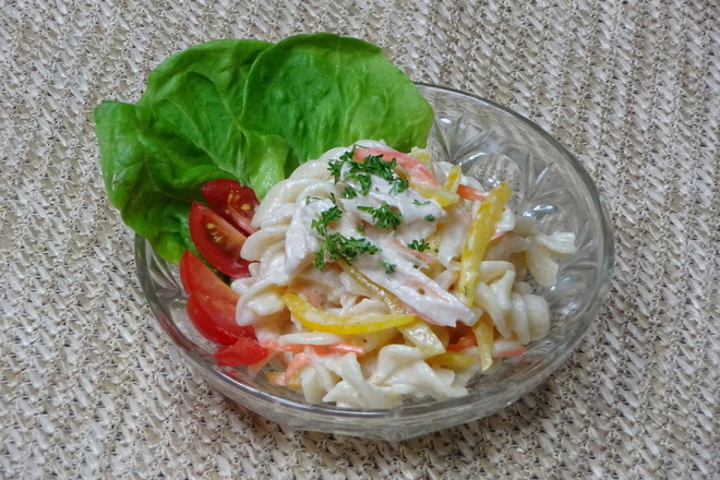 サラダチキンのパスタサラダ　ヨーグルトソース