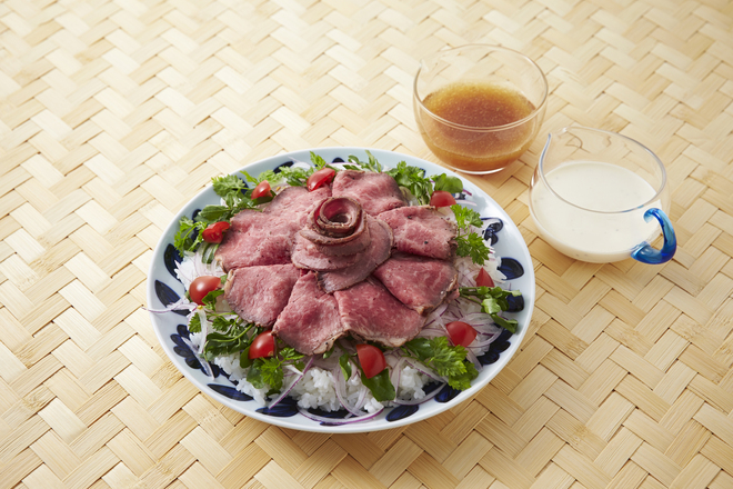 ローストビーフのローズ寿司