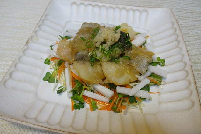 たらの揚げ焼きみぞれあん