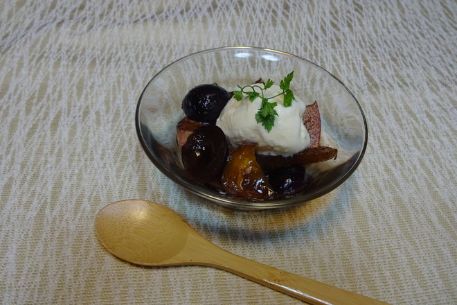 季節のフルーツ　バルサミコソテー