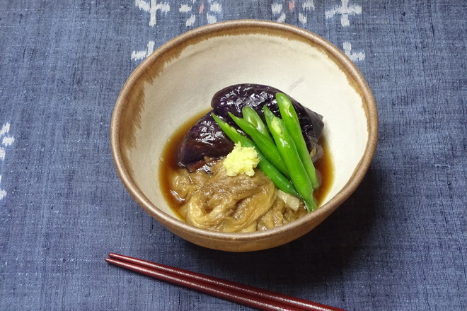 なすと麩の煮物
