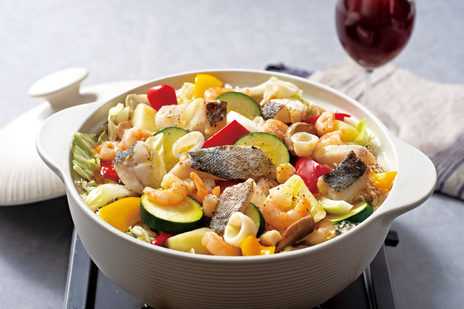 オリーブオイル香るブイヤベース風寄せ鍋