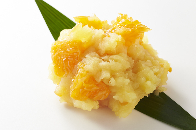 さつまいもとみかんのマーマレードきんとん