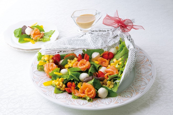 サーモンのブーケサラダ