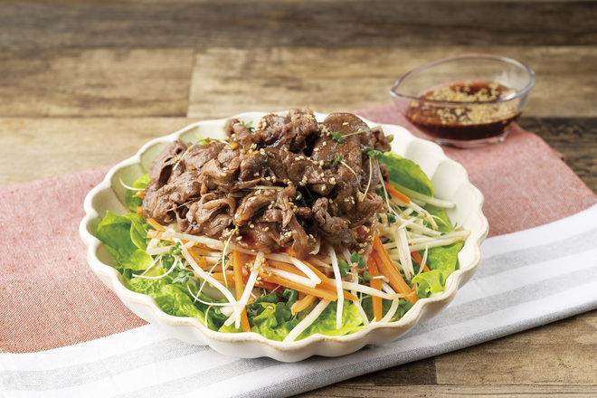 焼肉のサラダ仕立て