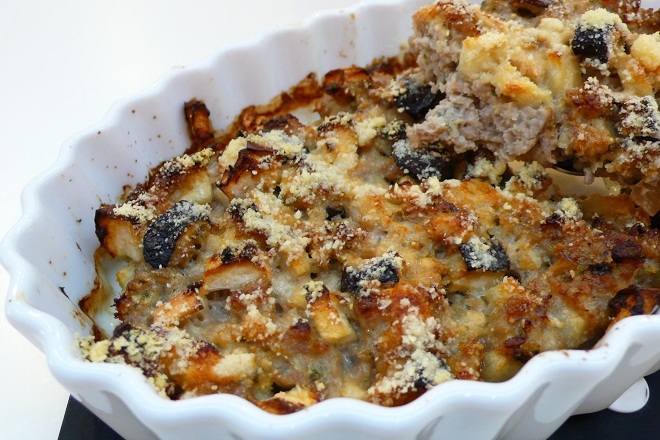 豚挽き肉とりんごのグラタン風