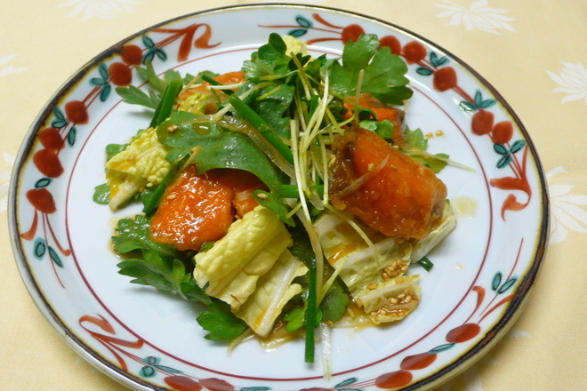 塩鮭の南蛮サラダ風
