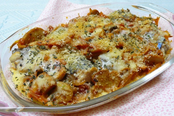 さば缶のトマトグラタン