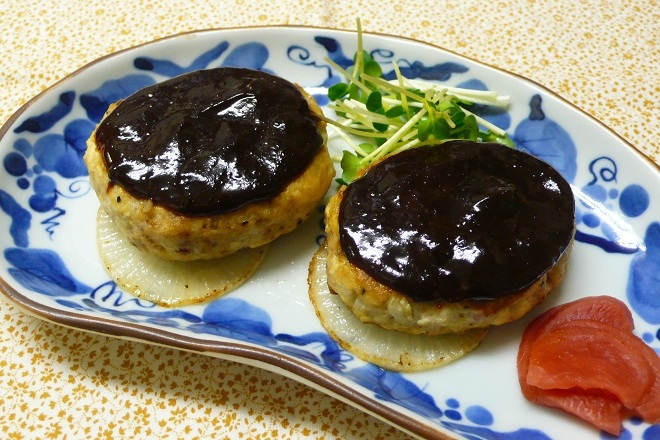豆腐ハンバーグ　柚子味噌田楽風