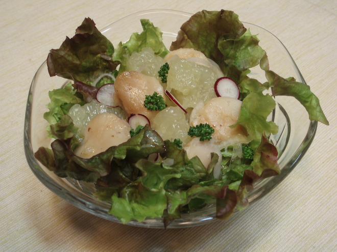 ほたてとグレープフルーツのマリネ