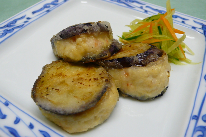 なすのえびはさみ焼き