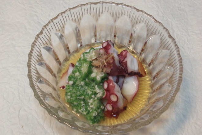 たこのオクラとろろ