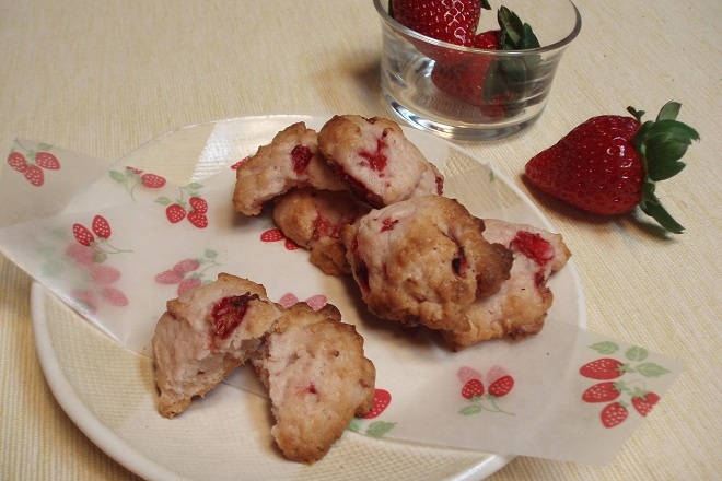 いちごのクッキー