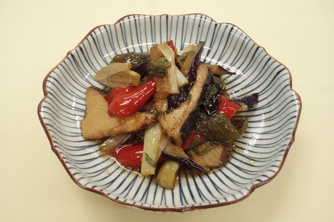 かつおと野菜の揚げ浸し