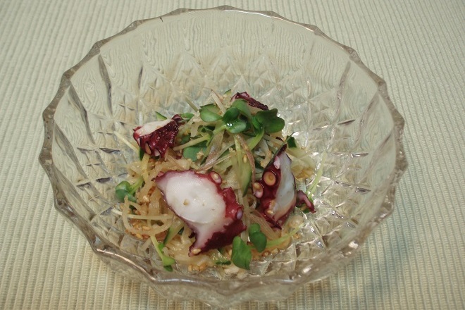 たこの香味野菜あえ